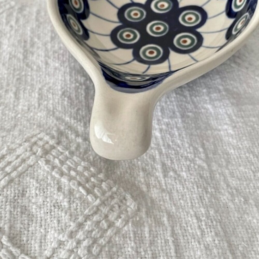 Boleslawiec Handcrafted Traditional Polish Pottery Condiment Dish - Picture 5 of 8